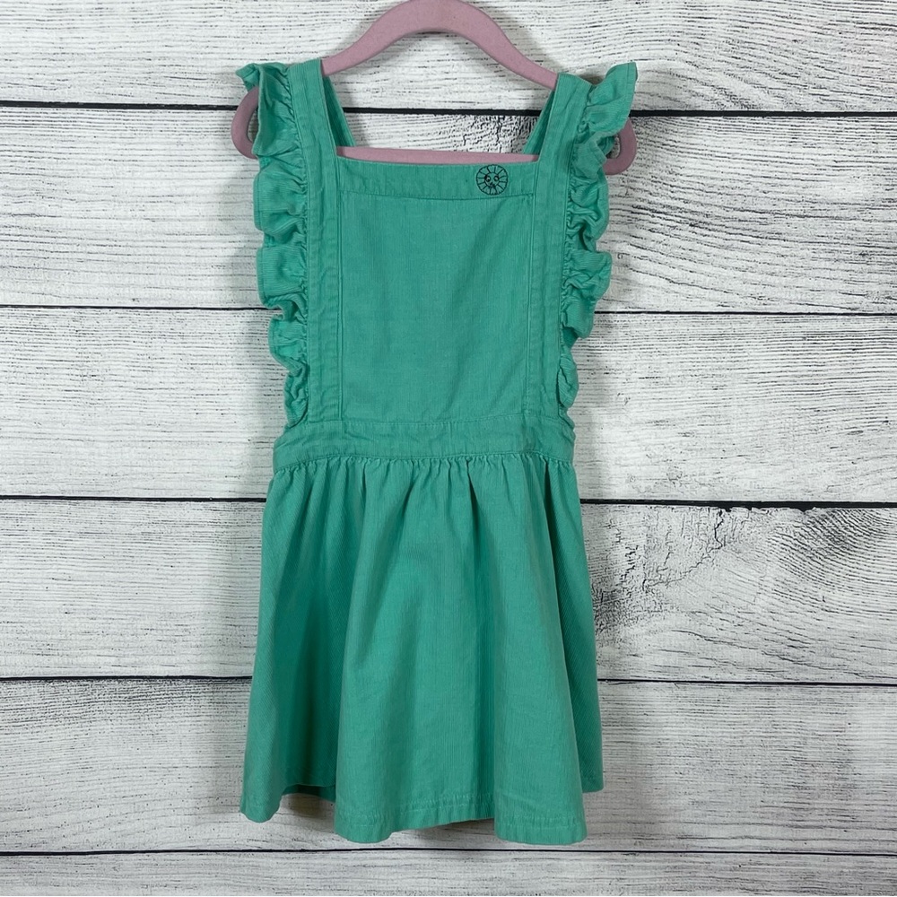 Margherita Girls Green Corduroy Pinafore Dress Sz 4